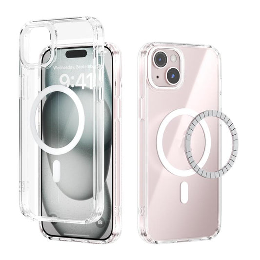 ABEEL MagSafe Magnetic Color Ring Anti-scratch Transparent Phone Case, For iPhone 14 Plus, For iPhone 14, For iPhone 14 Pro, For iPhone 14 Pro Max