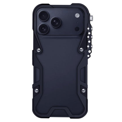 Trigger Design Hollow Metal Frame Phone Case with Lanyard, For iPhone 17e / 16e, For iPhone 17 Pro Max, For iPhone 17 Pro, For iPhone 17, For iPhone 16 Pro Max, For iPhone 16 Pro, For iPhone 16 Plus, For iPhone 16