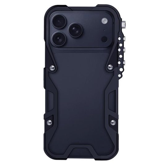 Trigger Design Hollow Metal Frame Phone Case with Lanyard, For iPhone 18 Pro / 17 Pro, For iPhone 18 Pro Max / 17 Pro Max, For iPhone 17e / 16e, For iPhone 17, For iPhone 16 Pro Max, For iPhone 16 Pro, For iPhone 16 Plus, For iPhone 16