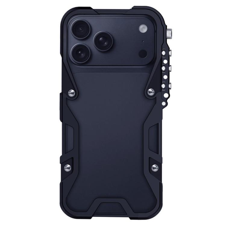 Trigger Design Hollow Metal Frame Phone Case with Lanyard, For iPhone 17e / 16e, For iPhone 17 Pro Max, For iPhone 17 Pro, For iPhone 17, For iPhone 16 Pro Max, For iPhone 16 Pro, For iPhone 16 Plus, For iPhone 16