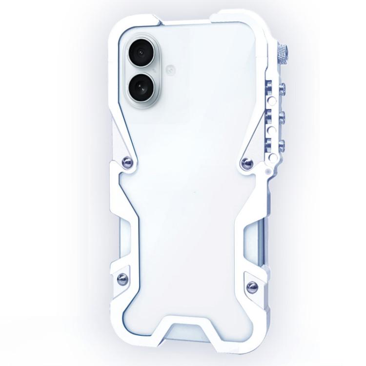 Trigger Design Hollow Metal Frame Phone Case with Lanyard, For iPhone 17e / 16e, For iPhone 17 Pro Max, For iPhone 17 Pro, For iPhone 17, For iPhone 16 Pro Max, For iPhone 16 Pro, For iPhone 16 Plus, For iPhone 16