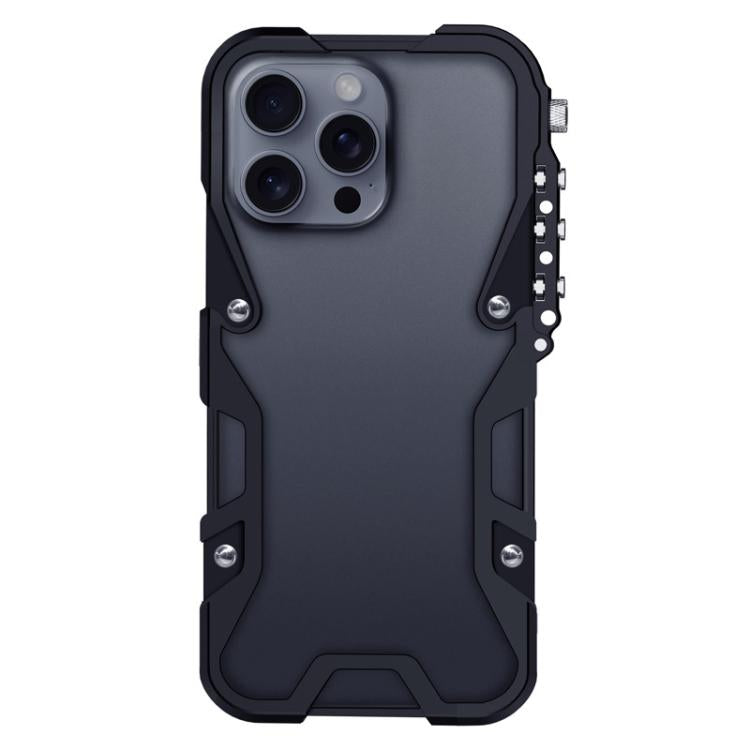 Trigger Design Hollow Metal Frame Phone Case with Lanyard, For iPhone 17e / 16e, For iPhone 17 Pro Max, For iPhone 17 Pro, For iPhone 17, For iPhone 16 Pro Max, For iPhone 16 Pro, For iPhone 16 Plus, For iPhone 16