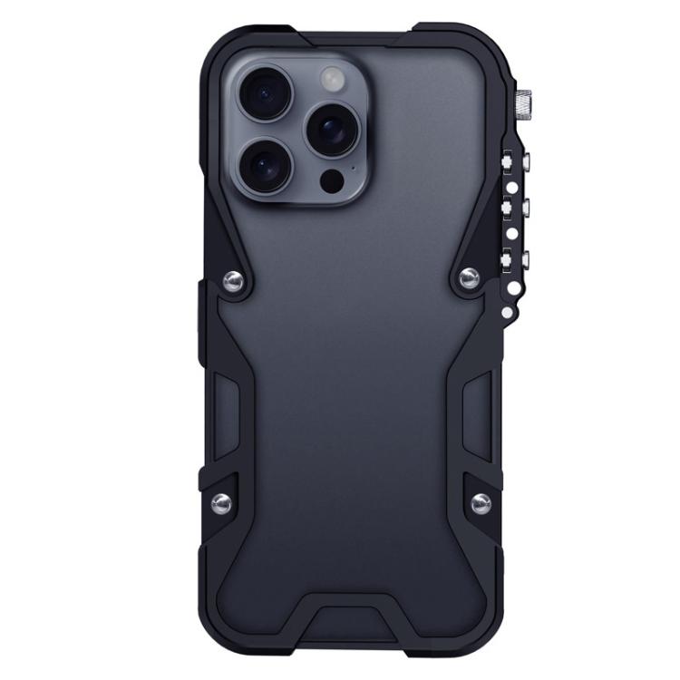 Trigger Design Hollow Metal Frame Phone Case with Lanyard, For iPhone 17e / 16e, For iPhone 17 Pro Max, For iPhone 17 Pro, For iPhone 17, For iPhone 16 Pro Max, For iPhone 16 Pro, For iPhone 16 Plus, For iPhone 16