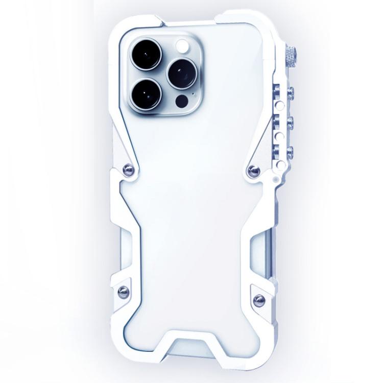 Trigger Design Hollow Metal Frame Phone Case with Lanyard, For iPhone 17e / 16e, For iPhone 17 Pro Max, For iPhone 17 Pro, For iPhone 17, For iPhone 16 Pro Max, For iPhone 16 Pro, For iPhone 16 Plus, For iPhone 16