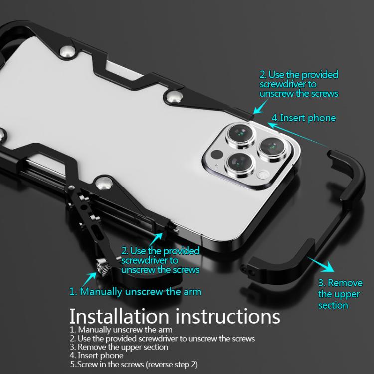 Trigger Design Hollow Metal Frame Phone Case with Lanyard, For iPhone 17e / 16e, For iPhone 17 Pro Max, For iPhone 17 Pro, For iPhone 17, For iPhone 16 Pro Max, For iPhone 16 Pro, For iPhone 16 Plus, For iPhone 16