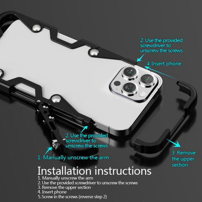 Trigger Design Hollow Metal Frame Phone Case with Lanyard, For iPhone 17e / 16e, For iPhone 17 Pro Max, For iPhone 17 Pro, For iPhone 17, For iPhone 16 Pro Max, For iPhone 16 Pro, For iPhone 16 Plus, For iPhone 16