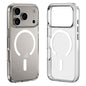 ZGA Magsafe Metal Buttons Clear PC Hybrid TPU Phone Case, For iPhone 17 Pro Max, For iPhone 17 Pro, For iPhone 17