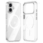 ZGA Magsafe Metal Buttons Clear PC Hybrid TPU Phone Case, For iPhone 17 Pro Max, For iPhone 17 Pro, For iPhone 17