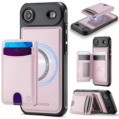 JEEHOOD J10 Flip Card Bag MagSafe Split RFID Leather Phone Case, For iPhone 17 Pro, For iPhone 17, For iPhone Air, For iPhone 16 Pro Max