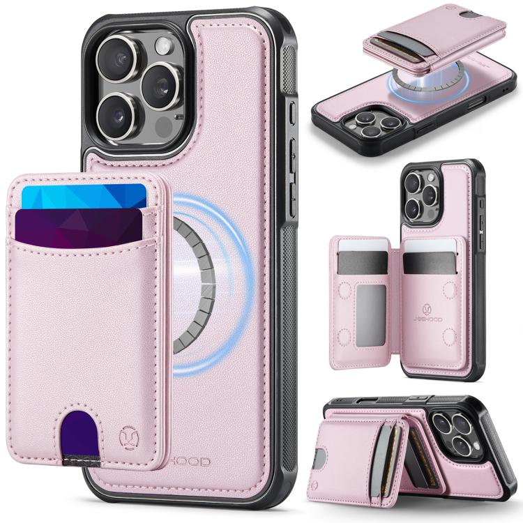 JEEHOOD J10 Flip Card Bag MagSafe Split RFID Leather Phone Case, For iPhone 17 Pro, For iPhone 17, For iPhone Air, For iPhone 16 Pro Max