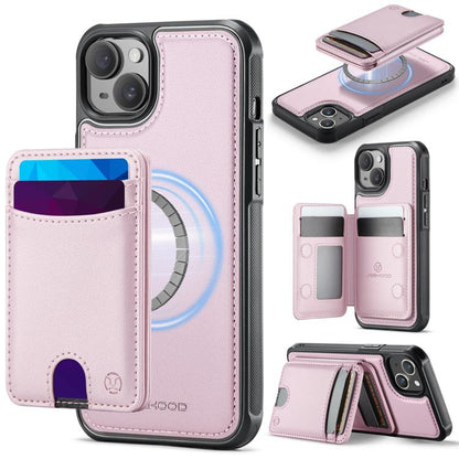 JEEHOOD J10 Flip Card Bag MagSafe Split RFID Leather Phone Case, For iPhone 14, For iPhone 14 Pro, For iPhone 14 Pro Max, For iPhone 13 Pro Max