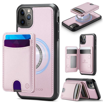JEEHOOD J10 Flip Card Bag MagSafe Split RFID Leather Phone Case, For iPhone 12 Pro, For iPhone 11 Pro Max, For iPhone 11, For iPhone 11 Pro
