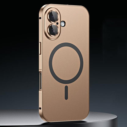 Spring Buckle MagSafe Magnetic Metal Phone Case, For iPhone 17 Pro Max, For iPhone 17 Pro, For iPhone 17, For iPhone Air