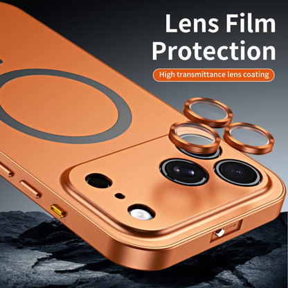 Spring Buckle MagSafe Magnetic Metal Phone Case, For iPhone 17 Pro Max, For iPhone 17 Pro, For iPhone 17, For iPhone Air