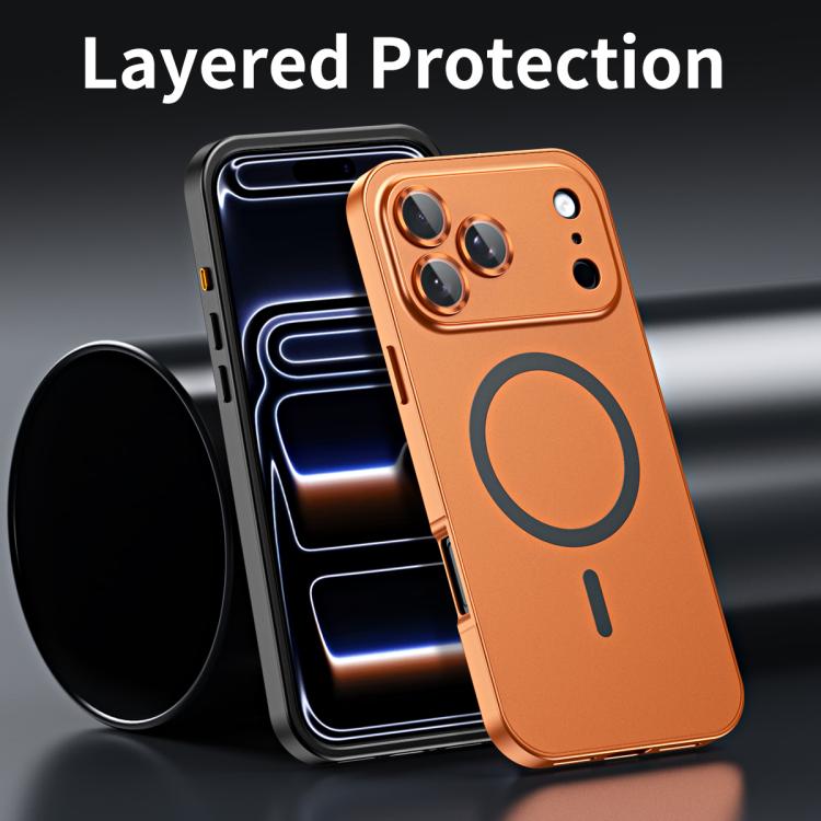 Spring Buckle MagSafe Magnetic Metal Phone Case, For iPhone 17 Pro Max, For iPhone 17 Pro, For iPhone 17, For iPhone Air