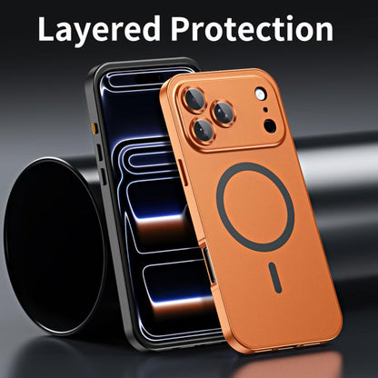 Spring Buckle MagSafe Magnetic Metal Phone Case, For iPhone 17 Pro Max, For iPhone 17 Pro, For iPhone 17, For iPhone Air