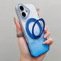Transparent Gradient 360 Degree Rotation Holder MagSafe Phone Case, For iPhone 18 Pro / 17 Pro, For iPhone 18 Pro Max / 17 Pro Max, For iPhone 17, For iPhone Air, For iPhone 16 Pro Max, For iPhone 16 Pro