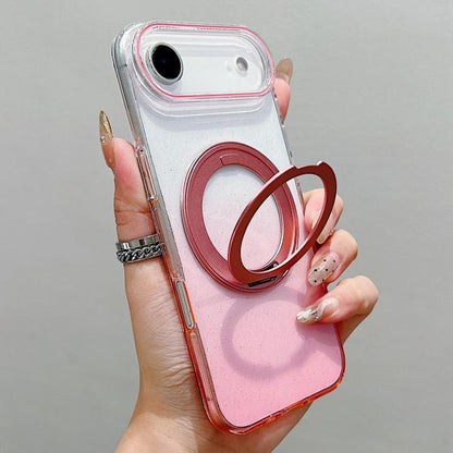 Transparent Gradient 360 Degree Rotation Holder MagSafe Phone Case, For iPhone 17 Pro Max, For iPhone 17 Pro, For iPhone 17, For iPhone Air, For iPhone 16 Pro Max, For iPhone 16 Pro