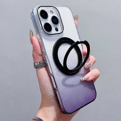 Transparent Gradient 360 Degree Rotation Holder MagSafe Phone Case, For iPhone 18 Pro / 17 Pro, For iPhone 18 Pro Max / 17 Pro Max, For iPhone 17, For iPhone Air, For iPhone 16 Pro Max, For iPhone 16 Pro