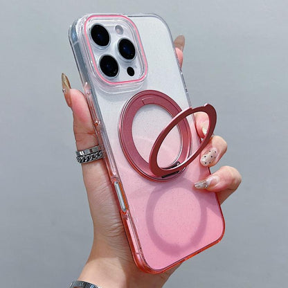 Transparent Gradient 360 Degree Rotation Holder MagSafe Phone Case, For iPhone 18 Pro / 17 Pro, For iPhone 18 Pro Max / 17 Pro Max, For iPhone 17, For iPhone Air, For iPhone 16 Pro Max, For iPhone 16 Pro