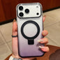 Transparent Gradient Metal Ring Holder MagSafe Phone Case, For iPhone 18 Pro / 17 Pro, For iPhone 18 Pro Max / 17 Pro Max, For iPhone 17, For iPhone Air