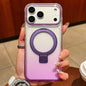 Transparent Gradient Metal Ring Holder MagSafe Phone Case, For iPhone 18 Pro / 17 Pro, For iPhone 18 Pro Max / 17 Pro Max, For iPhone 17, For iPhone Air