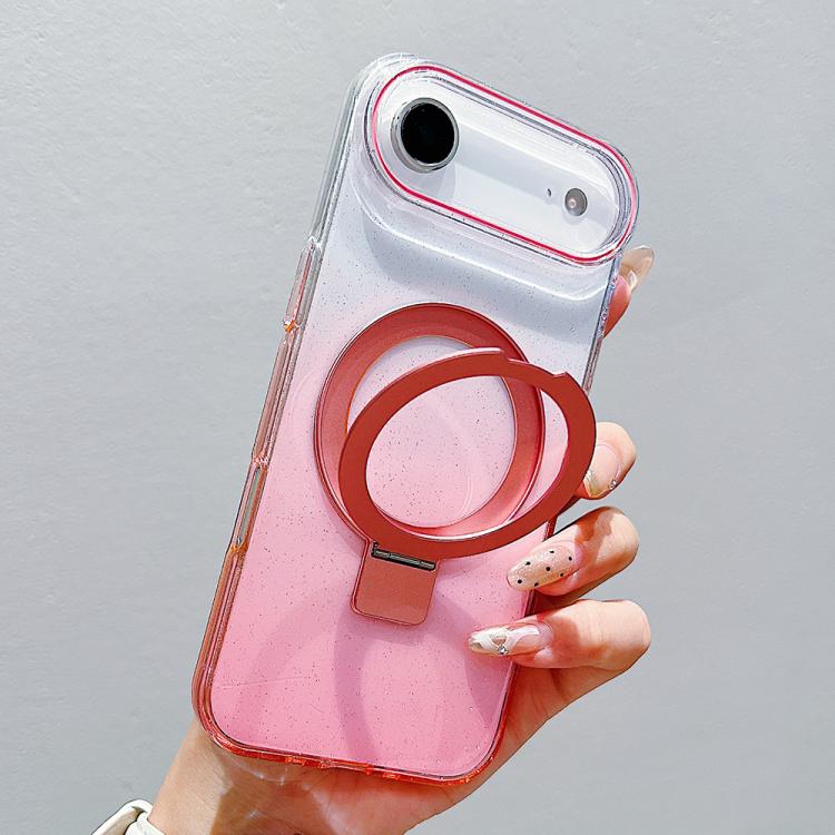 Transparent Gradient Metal Ring Holder MagSafe Phone Case, For iPhone 18 Pro / 17 Pro, For iPhone 18 Pro Max / 17 Pro Max, For iPhone 17, For iPhone Air