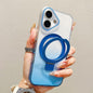 Transparent Gradient Metal Ring Holder MagSafe Phone Case, For iPhone 18 Pro / 17 Pro, For iPhone 18 Pro Max / 17 Pro Max, For iPhone 17, For iPhone Air
