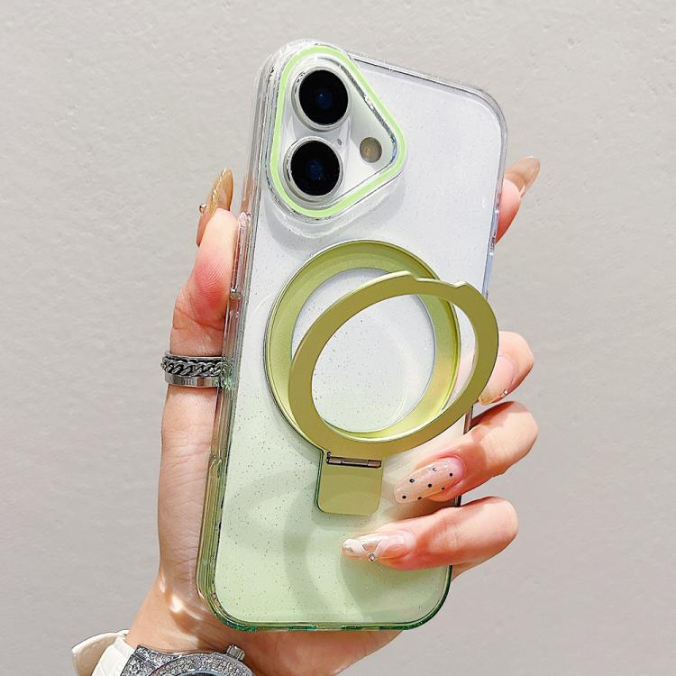 Transparent Gradient Metal Ring Holder MagSafe Phone Case, For iPhone 18 Pro / 17 Pro, For iPhone 18 Pro Max / 17 Pro Max, For iPhone 17, For iPhone Air