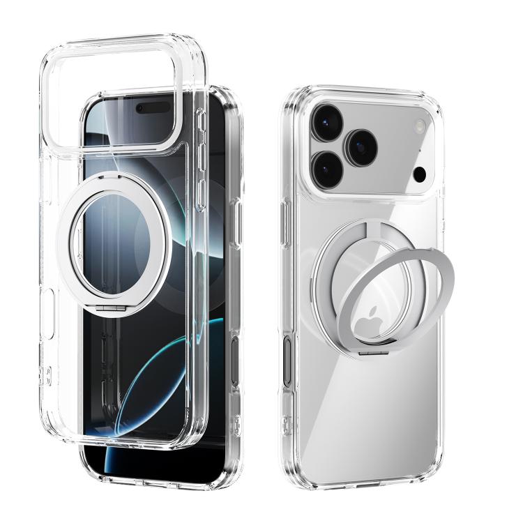 ABEEL MagSafe Q-LUCK Pivot Bracket Transparent Phone Case, For iPhone 18 Pro / 17 Pro, For iPhone 18 Pro Max / 17 Pro Max, For iPhone 17, For iPhone Air