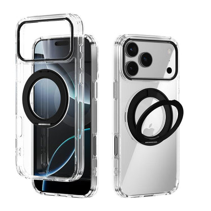 ABEEL MagSafe Q-LUCK Pivot Bracket Transparent Phone Case, For iPhone 18 Pro / 17 Pro, For iPhone 18 Pro Max / 17 Pro Max, For iPhone 17, For iPhone Air