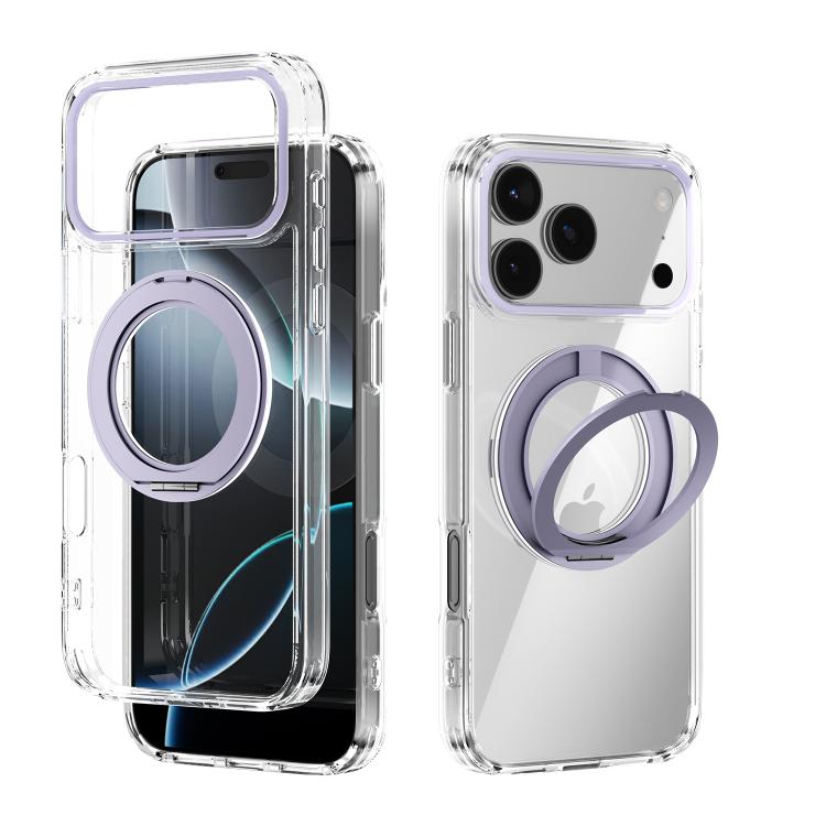 ABEEL MagSafe Q-LUCK Pivot Bracket Transparent Phone Case, For iPhone 18 Pro / 17 Pro, For iPhone 18 Pro Max / 17 Pro Max, For iPhone 17, For iPhone Air