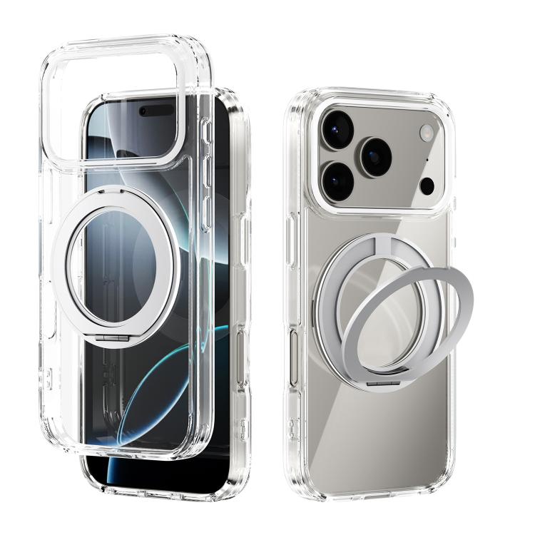 ABEEL MagSafe Q-LUCK Pivot Bracket Transparent Phone Case, For iPhone 18 Pro / 17 Pro, For iPhone 18 Pro Max / 17 Pro Max, For iPhone 17, For iPhone Air