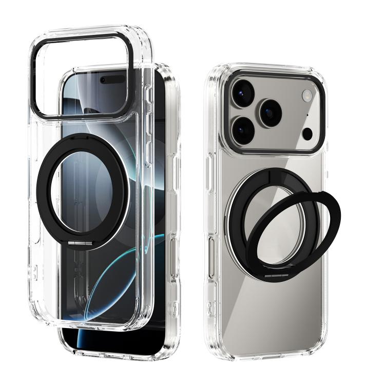 ABEEL MagSafe Q-LUCK Pivot Bracket Transparent Phone Case, For iPhone 18 Pro / 17 Pro, For iPhone 18 Pro Max / 17 Pro Max, For iPhone 17, For iPhone Air