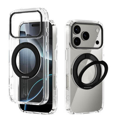 ABEEL MagSafe Q-LUCK Pivot Bracket Transparent Phone Case, For iPhone 18 Pro / 17 Pro, For iPhone 18 Pro Max / 17 Pro Max, For iPhone 17, For iPhone Air