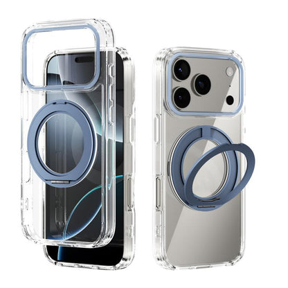 ABEEL MagSafe Q-LUCK Pivot Bracket Transparent Phone Case, For iPhone 18 Pro / 17 Pro, For iPhone 18 Pro Max / 17 Pro Max, For iPhone 17, For iPhone Air