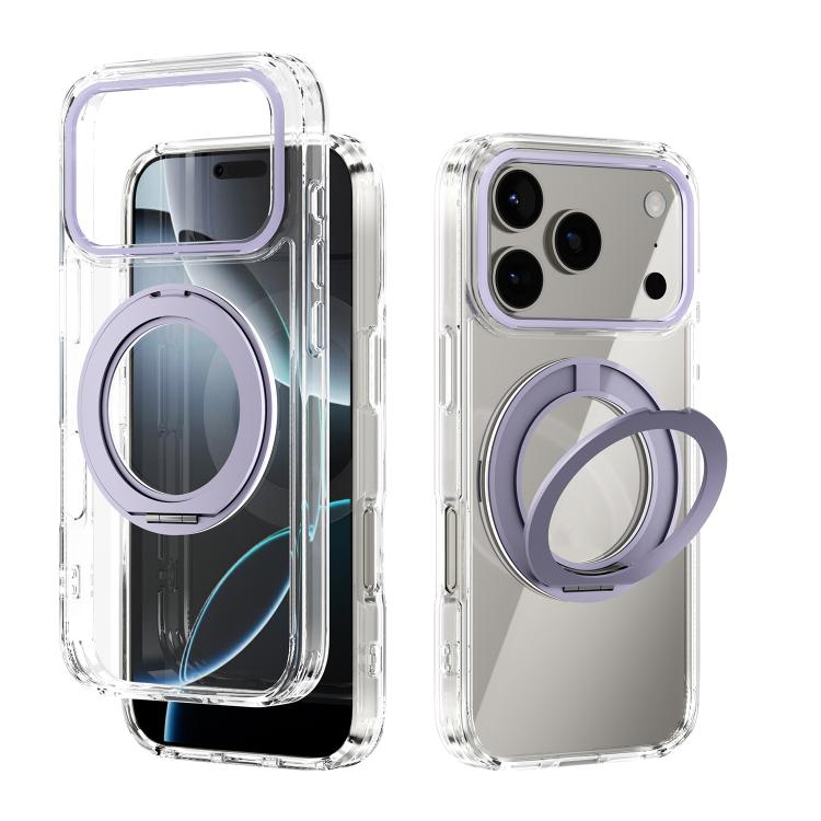 ABEEL MagSafe Q-LUCK Pivot Bracket Transparent Phone Case, For iPhone 18 Pro / 17 Pro, For iPhone 18 Pro Max / 17 Pro Max, For iPhone 17, For iPhone Air