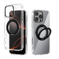 ABEEL MagSafe Q-LUCK Pivot Bracket Transparent Phone Case, For iPhone 16 Pro Max, For iPhone 16 Pro, For iPhone 16 Plus, For iPhone 16