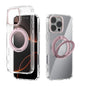 ABEEL MagSafe Q-LUCK Pivot Bracket Transparent Phone Case, For iPhone 16 Pro Max, For iPhone 16 Pro, For iPhone 16 Plus, For iPhone 16