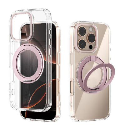 ABEEL MagSafe Q-LUCK Pivot Bracket Transparent Phone Case, For iPhone 16 Pro Max, For iPhone 16 Pro, For iPhone 16 Plus, For iPhone 16
