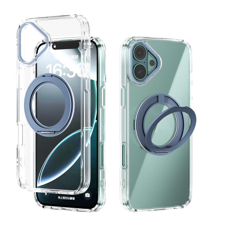 ABEEL MagSafe Q-LUCK Pivot Bracket Transparent Phone Case, For iPhone 16 Pro Max, For iPhone 16 Pro, For iPhone 16 Plus, For iPhone 16