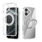 ABEEL MagSafe Q-LUCK Pivot Bracket Transparent Phone Case, For iPhone 16 Pro Max, For iPhone 16 Pro, For iPhone 16 Plus, For iPhone 16