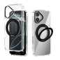ABEEL MagSafe Q-LUCK Pivot Bracket Transparent Phone Case, For iPhone 16 Pro Max, For iPhone 16 Pro, For iPhone 16 Plus, For iPhone 16