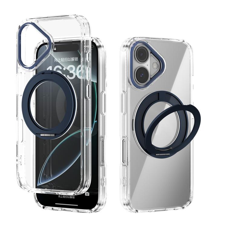 ABEEL MagSafe Q-LUCK Pivot Bracket Transparent Phone Case, For iPhone 16 Pro Max, For iPhone 16 Pro, For iPhone 16 Plus, For iPhone 16