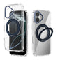ABEEL MagSafe Q-LUCK Pivot Bracket Transparent Phone Case, For iPhone 16 Pro Max, For iPhone 16 Pro, For iPhone 16 Plus, For iPhone 16