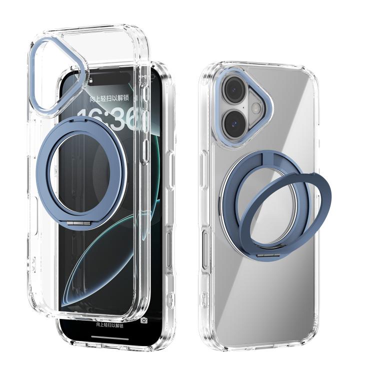 ABEEL MagSafe Q-LUCK Pivot Bracket Transparent Phone Case, For iPhone 16 Pro Max, For iPhone 16 Pro, For iPhone 16 Plus, For iPhone 16