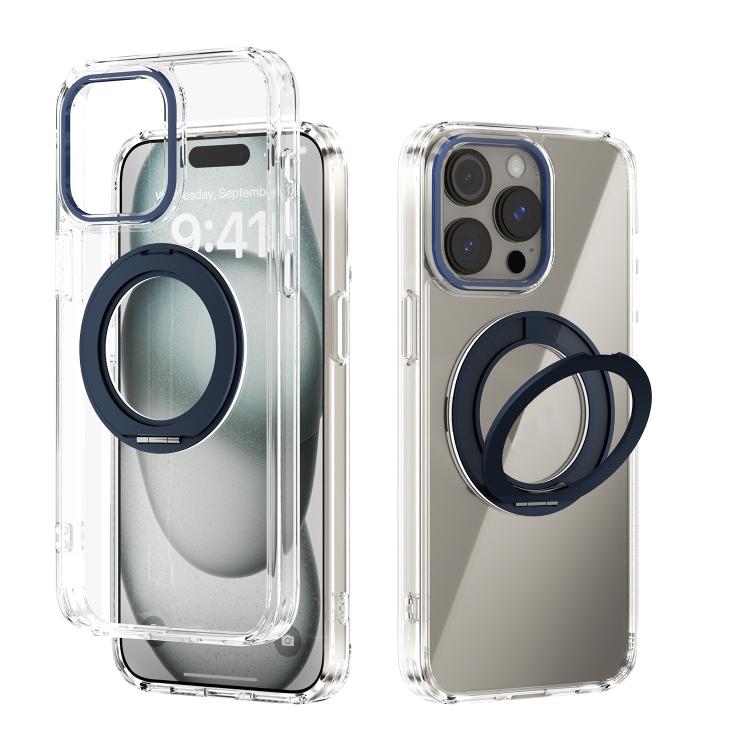 ABEEL MagSafe Q-LUCK Pivot Bracket Transparent Phone Case, For iPhone 15 Pro Max, For iPhone 15 Pro, For iPhone 15 Plus, For iPhone 15