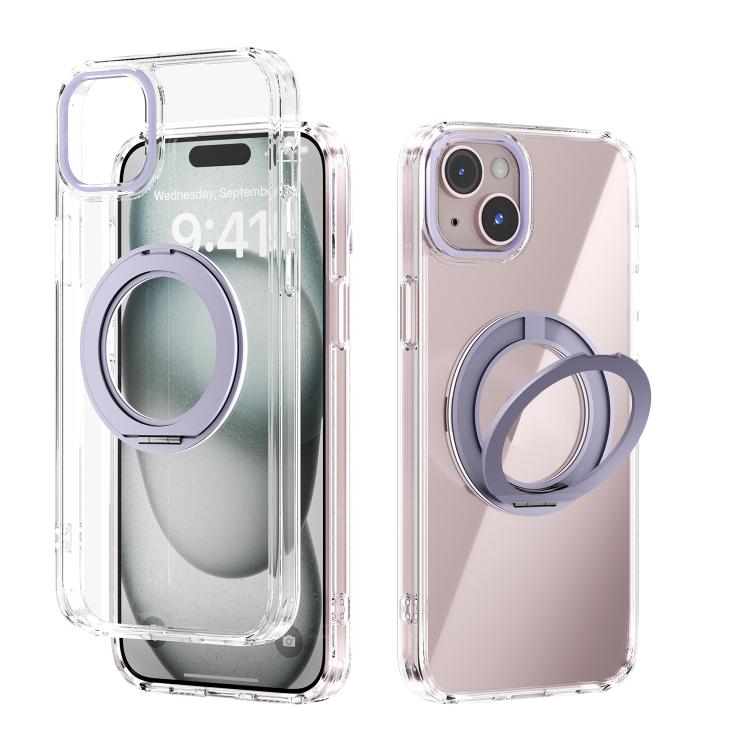 ABEEL MagSafe Q-LUCK Pivot Bracket Transparent Phone Case, For iPhone 15 Pro Max, For iPhone 15 Pro, For iPhone 15 Plus, For iPhone 15