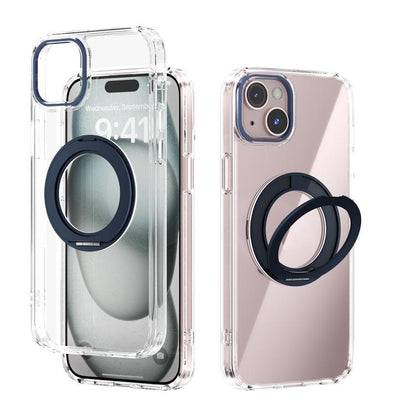 ABEEL MagSafe Q-LUCK Pivot Bracket Transparent Phone Case, For iPhone 14 Plus, For iPhone 14, For iPhone 14 Pro, For iPhone 14 Pro Max