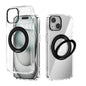 ABEEL MagSafe Q-LUCK Pivot Bracket Transparent Phone Case, For iPhone 14 Plus, For iPhone 14, For iPhone 14 Pro, For iPhone 14 Pro Max